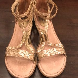 boc leather sandals.